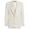 TOM FORD TF WOOL MHAIR FJACKET 100 WHITE SOLID Jackets