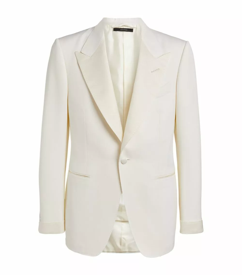 TOM FORD TF WOOL MHAIR FJACKET 100 WHITE SOLID Jackets 1 TOM FORD TF WOOL MHAIR FJACKET 100 WHITE SOLID Jackets