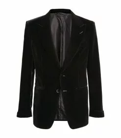 TOM FORD Velour Cocktail Jacket 001 BLK SLD Jackets