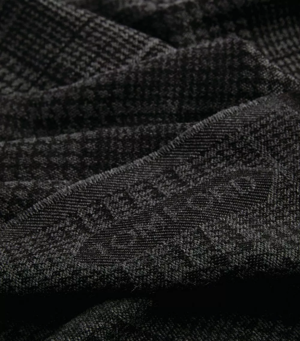 TOM FORD Wool Check Scarf 026 DK GRY CK Scarves 5 TOM FORD Wool Check Scarf 026 DK GRY CK Scarves - Image 5